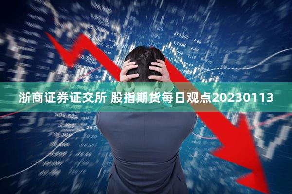 浙商证券证交所 股指期货每日观点20230113